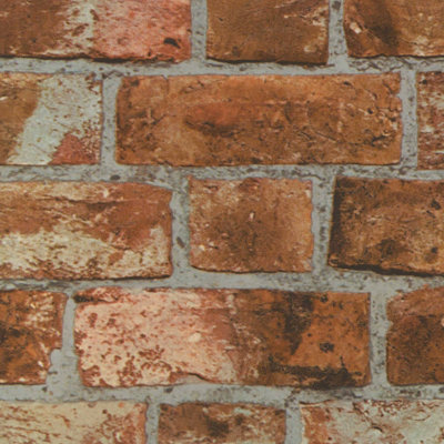 Fine Décor Orange Fine Decor Fd31045 Rustic Brick Wallpaper,
