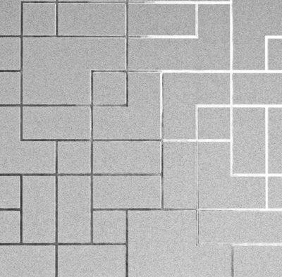 Fine Décor Fine Decor Platinum Square Geo Silver Wallpaper Fd42491