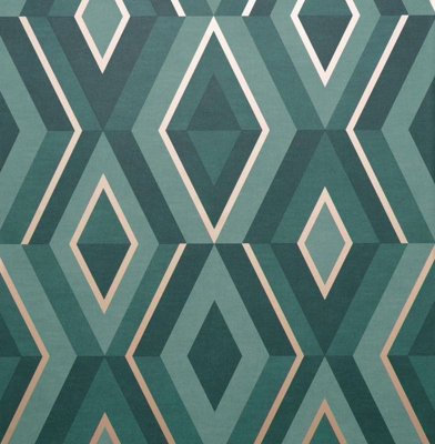 Fine Décor Fine Decor Shard Geo Emerald Wallpaper Fd42609