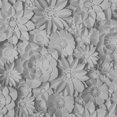 Fine Décor Grey Dimensions Floral Wallpaper Fine Decor Fd42691