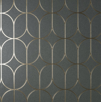 Fine Décor Fine Decor Platinum Rosco Trellis CharcoalFd42804 from B&Q