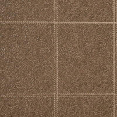 Fine Décor Fine Decor Camden Stitch Mocha Wallpaper Fd42992 from B&Q
