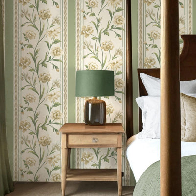 Belgravia Décor Raya Sage / Cream from B&Q