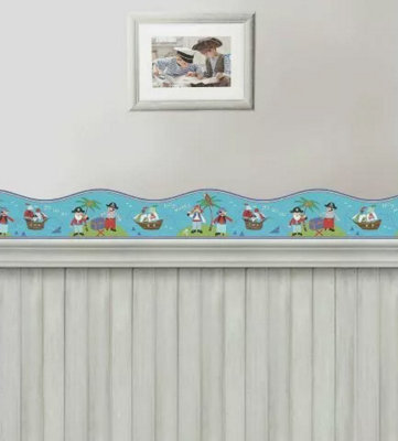 Fine Décor Fine Decor Pirate Pirates Girls Boys Kids Childrens Wallpaper Border Fdb50115 from B&Q