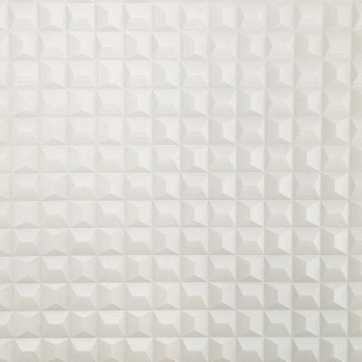 WPE® Wallpaper Empire Washable Italian Vinyl 3D Geometric Cube Effect Wallpaper White M95683 from B&Q