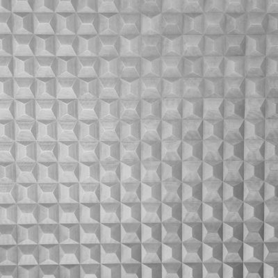 Wpe® Grey Wallpaper Empire Washable Italian Vinyl 3D Geometric Cube Effect Wallpaper M95684