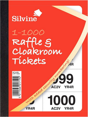 Silvine 1-1000 Raffle And Cloakroom Tickets from B&Q