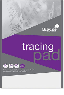 Silvine A4 50 Sheets Heavyweight Professional Tracing Pad from B&Q