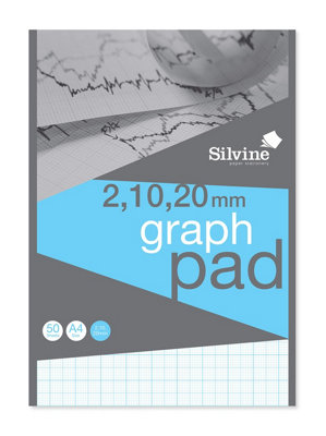 Silvine  Graph Pad 2/10/20mm 50 Sheets A4  - Image 4