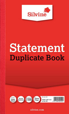 Silvine Duplicate Statement Book 8X5" - Image 4