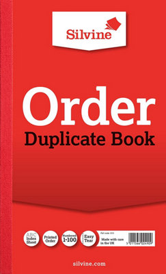 Visit-The-Silvine-Store Silvine Duplicate Order Book - Numbered 1-100 With Index Sheet (210 X 127Mm) - Image 4