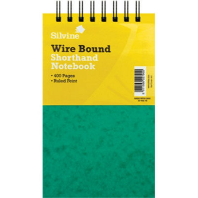 Silvine Shorthand Twin Wire Notepad 400 Pages from B&Q