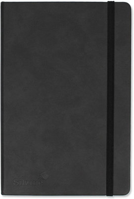 Silvine A5 Executive Soft Feel Black Notebook Journal from B&Q