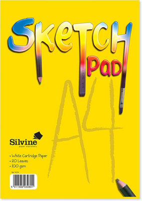 Silvine A4 20 Sheets Portrait Sketch Pad from B&Q