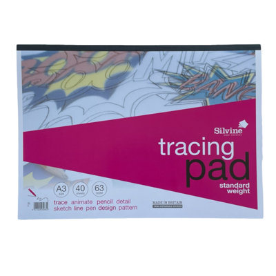 Silvine A3 40 Sheets Standard Weight Tracing Pad from B&Q