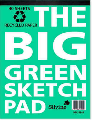 Silvine 40 Sheets Big Green Sketch Pad from B&Q