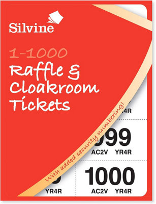 Silvine 1-1000 Raffle & Cloakroom Tickets from B&Q