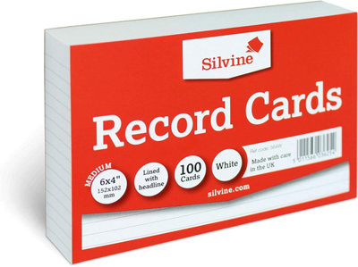 ValueX Record Cards Ruled 152x102mm White Pack 100 - 564W 70414SC - Image 3