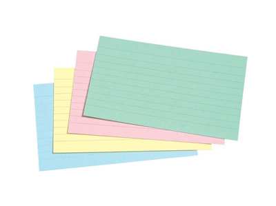 Silvine 6x4 Assorted Colour Flash Cards - Lined (100 6x4, 4 (Lined) - Image 6