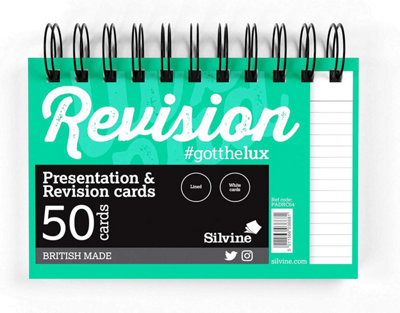 Silvine Twinwire White 50 Pack Lined Revision And Presentation Cards from B&Q