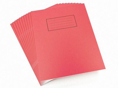 Silvo Silvine Exercise Book Ruled 229X178mm Red (Pack Of 10) from B&Q