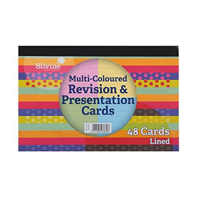 Silvo Silvine Assorted Colours Revision Card Pad With 48 Sheets from B&Q