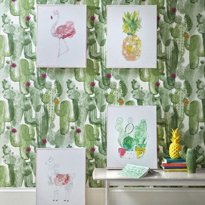B&Q -  Pineapple Tropics Printed Canvas Wall Art