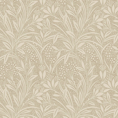 Laura Ashley Barley Neutral Leaf Smooth Wallpaper from B&Q