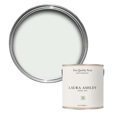 Laura Ashley Duck Egg White Matt Emulsion Paint2.5L from B&Q