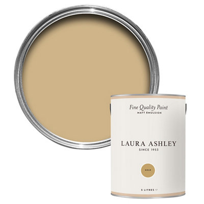 Laura Ashley Gold Matt Emulsion Paint5L from B&Q
