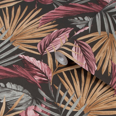 Superfresco Easy Flow Multicolour Leaves Smooth Wallpaper from B&Q