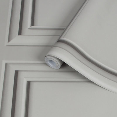 Superfresco Easy Grey Wood Effect Panel Smooth Wallpaper from B&Q