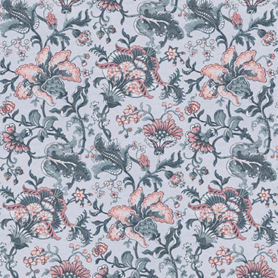Laura Ashley Portia Pale Slate Floral Smooth Wallpaper from B&Q