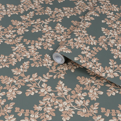 Laura Ashley Burnham Fern Trail Smooth Wallpaper Sample from B&Q