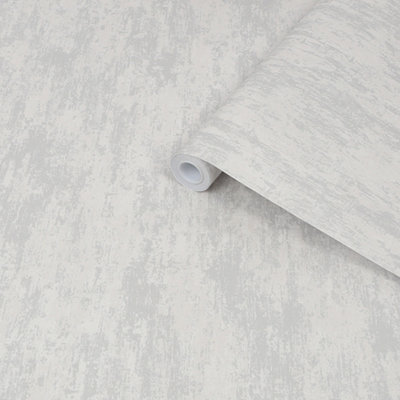 Laura Ashley Whinfell Moonbeam Metallic Effect Industrial Smooth Wallpaper Sample from B&Q