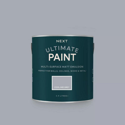 Next Cool Mid Grey Peel & Stick Paint Sample from B&Q