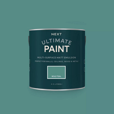 Next Bold Teal Peel & Stick Paint Sample from B&Q