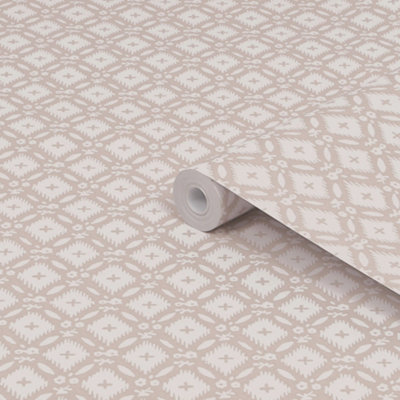 Laura Ashley Whitebrook Grey Motif Smooth Wallpaper Sample from B&Q