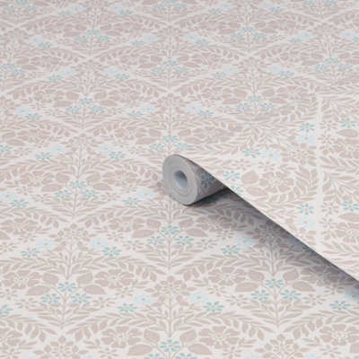 Laura Ashley Margam Classical Smooth Wallpaper Sample Grey