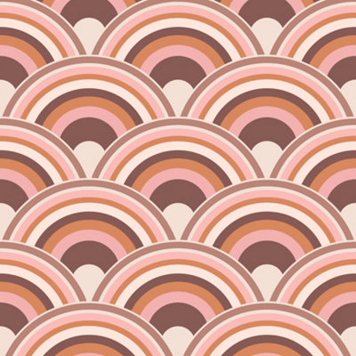 Envy Curve Earth Geometric Smooth Wallpaper Sample from B&Q