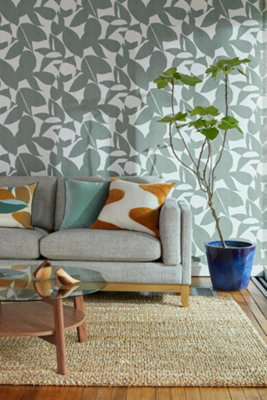 Next Green Art & Nature Leaf Wallpaper from B&Q