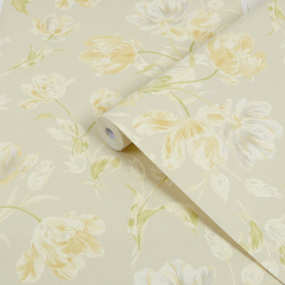 Laura Ashley Sage Gosford Smooth Wallpaper from B&Q
