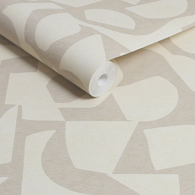 Next Soft Minimal Geo Neutral Wallpaper from B&Q