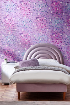 Next: Next Purple Glitches Pixelated Wallpaper