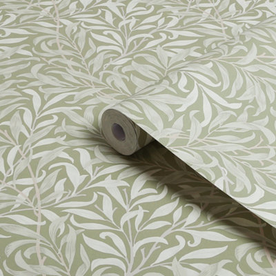 B&Q -  Gallery Collection Sage Willow Bough Smooth Wallpaper