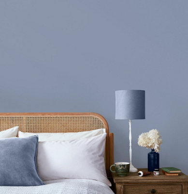 William Morris At Home Hazed Temper Blue Eggshell 1L Interior Wood & Metal Paint from B&Q
