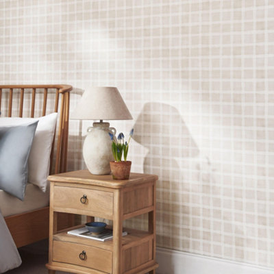 Next: Next Gingham Natural Wallpaper