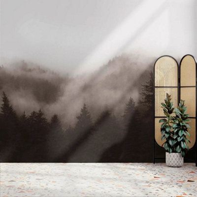 Superfresco Easy Misty Landscape Neutral Print To Order Fixed Size Mural from B&Q