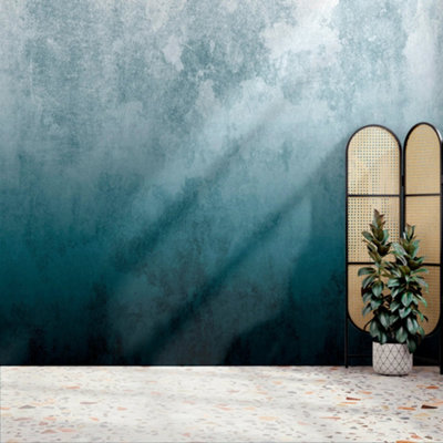 Superfresco Easy Ombre Teal Print To Order Fixed Size Mural from B&Q