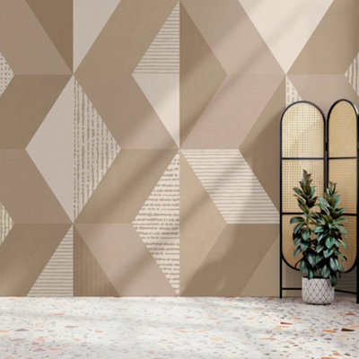Superfresco Easy Tribal Geo  Neutral Print To Order Fixed Size Mural